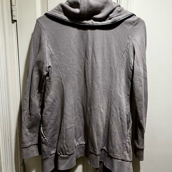 ALLSAINTS Dahlia grey Sweatshirt with zipper on the collar - Picture 14 of 16